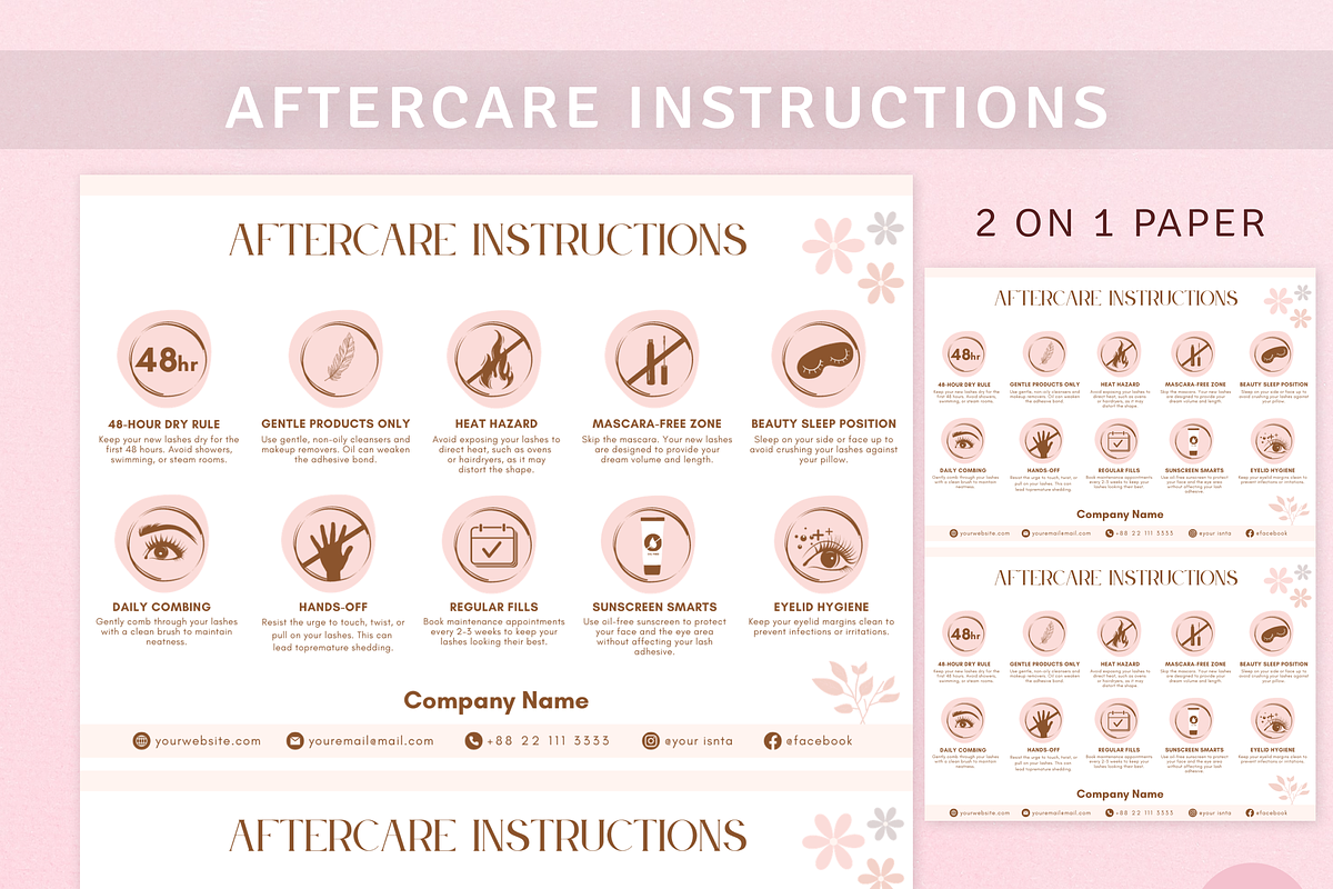 Eyelash Extension Forms Bundle, a Templates & Theme by MondaySpark (Photo 9 of 11)