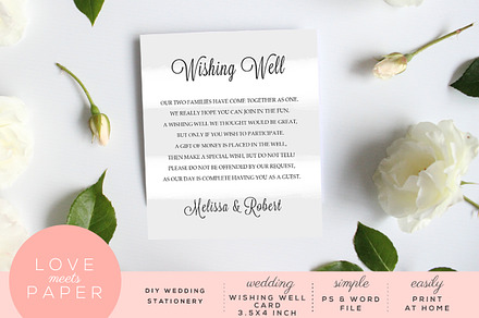 Wedding Wishing Well Card W1022