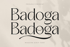 Badoga Modern Serif Font