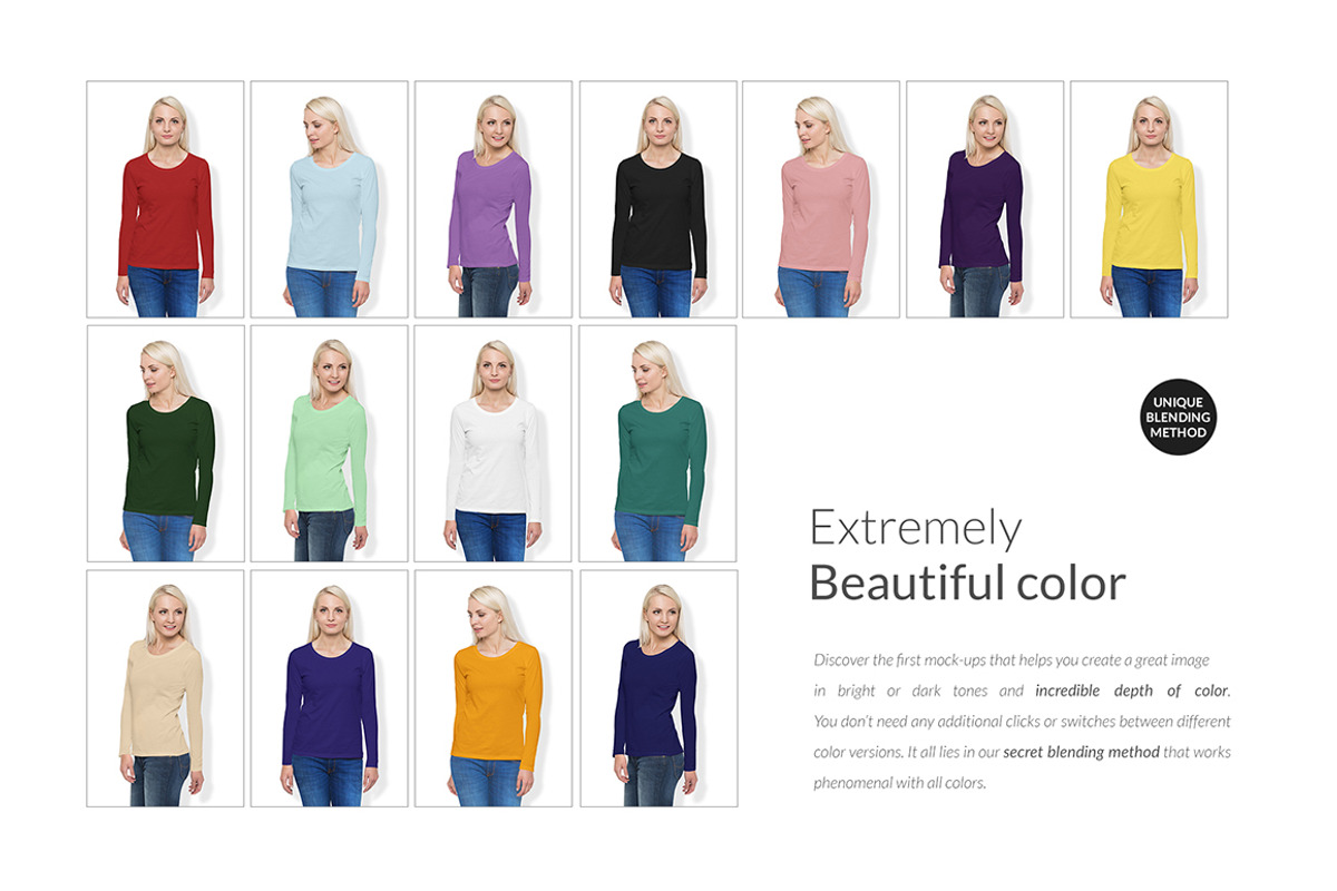 Women Longsleeve Mock-ups Set DEMO, a Books & Magazine Mockup by Apparel_Mockups (Photo 12 of 23)