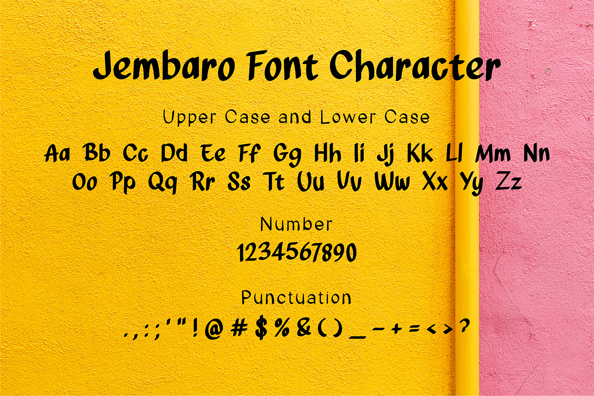Jembaro Sans Serif Font, a Sans Serif Font by Gumrega Studio (Photo 5 of 6)