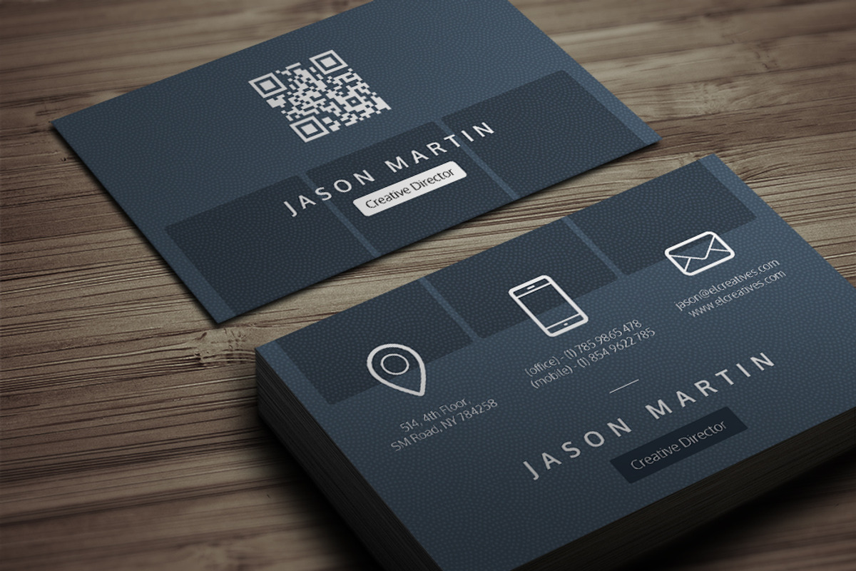 Clean Minimal Dotted Business Card, a Business Card Template by bouncy (Photo 4 of 4)