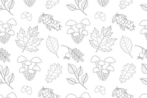 Autumn Seamless Pattern. Autumn SVG