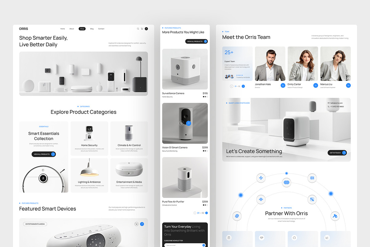 Orris – Smart Home Website UI Figma, an UI Kit Template by peterdraw (Photo 3 of 7)