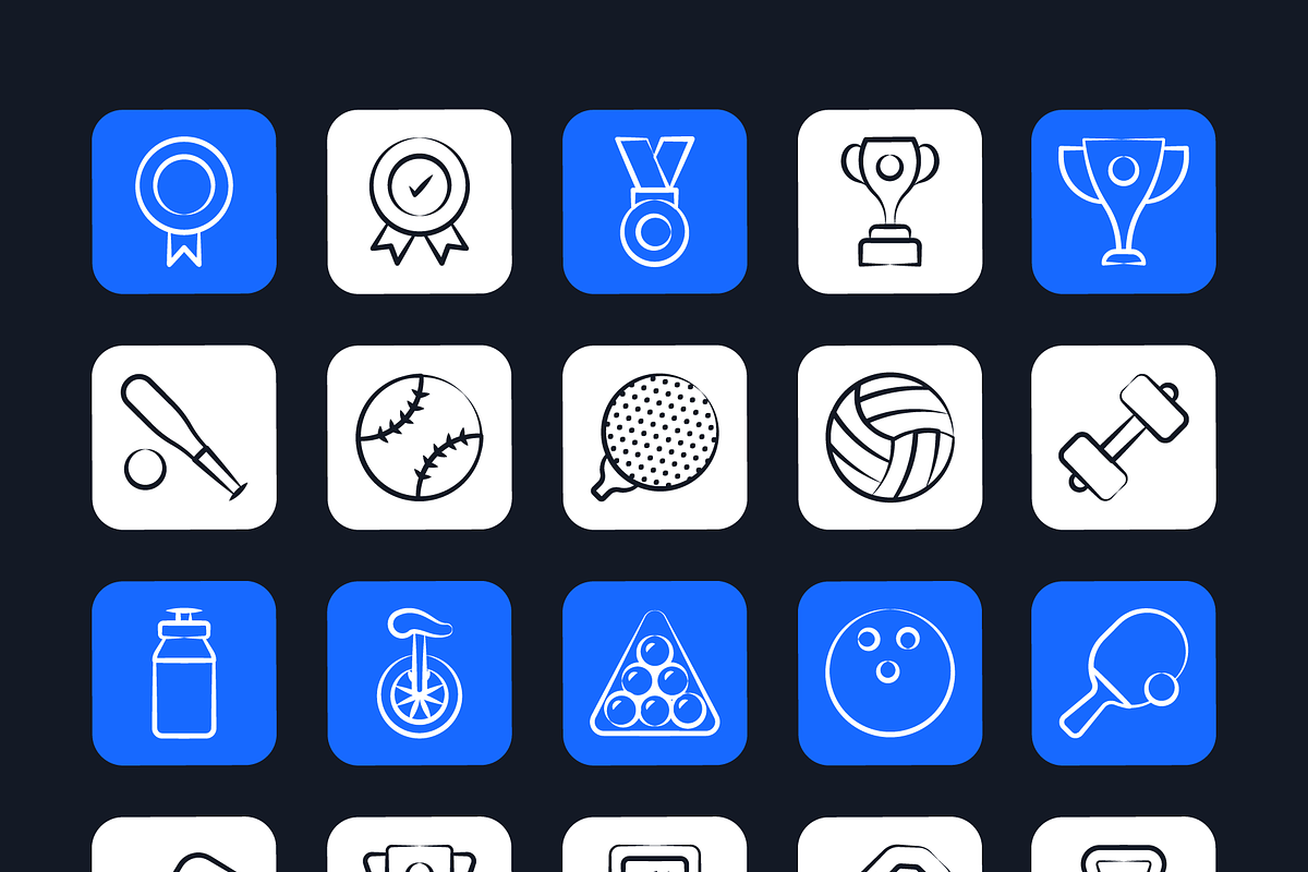 Sports and Awards Icons, an Outline Icon by Brickclay (Photo 7 of 7)
