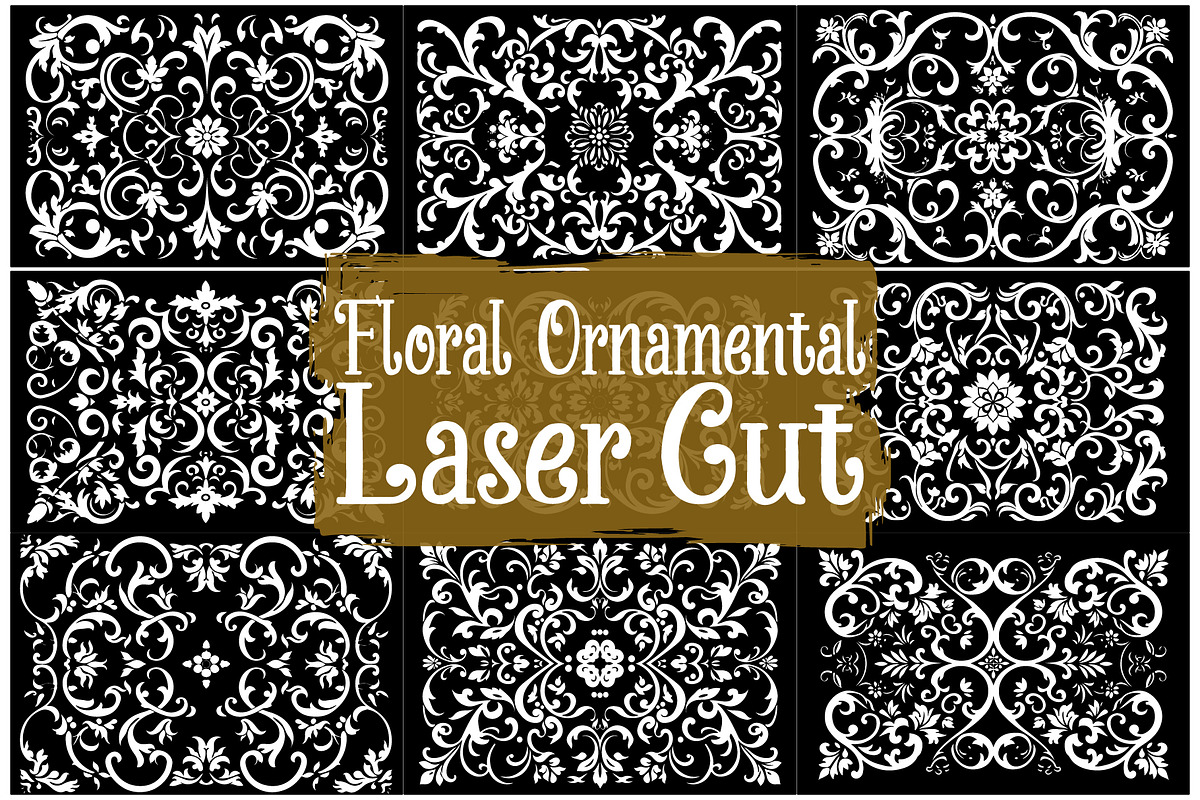 Decorative Floral Pattern Laser Cut, an Illustration by hafijul