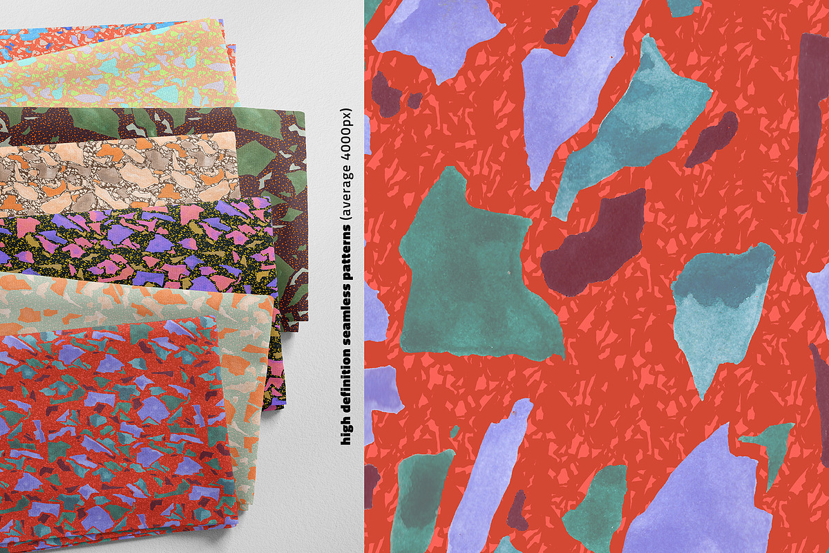 Retro Terrazzo Pattern Set, a Pattern Graphic by angelainthefields (Photo 4 of 6)