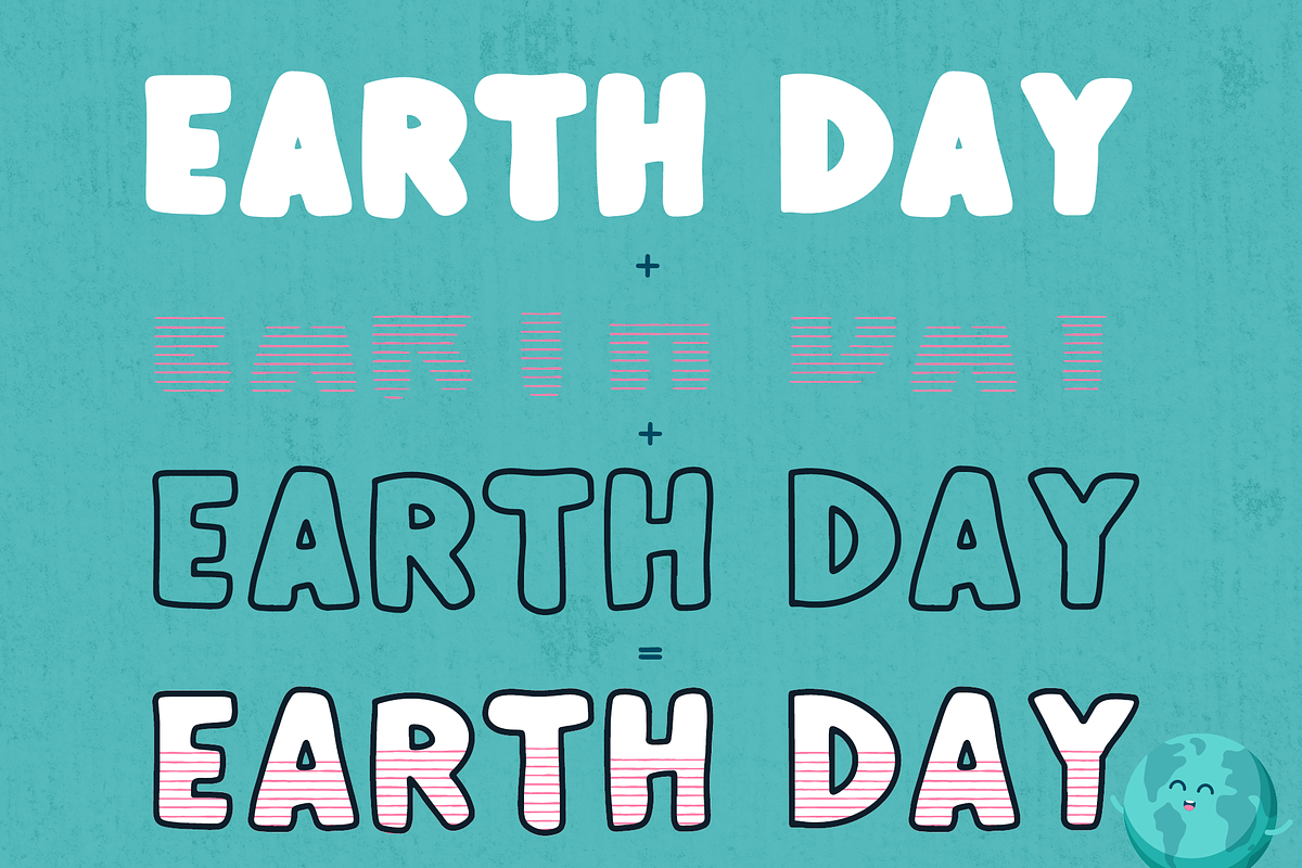 Planet Hugger - Layered Font Family preview 4