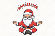 Funny Santa Namasleigh Sublimation, an Illustration by CraftArtStudio (Thumbnail 1 of 4)