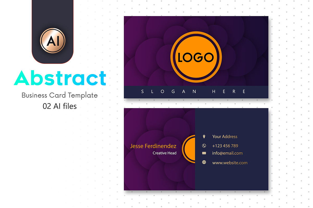 Abstract Business Card Template - 33, a Business Card Template by M6 Gallery