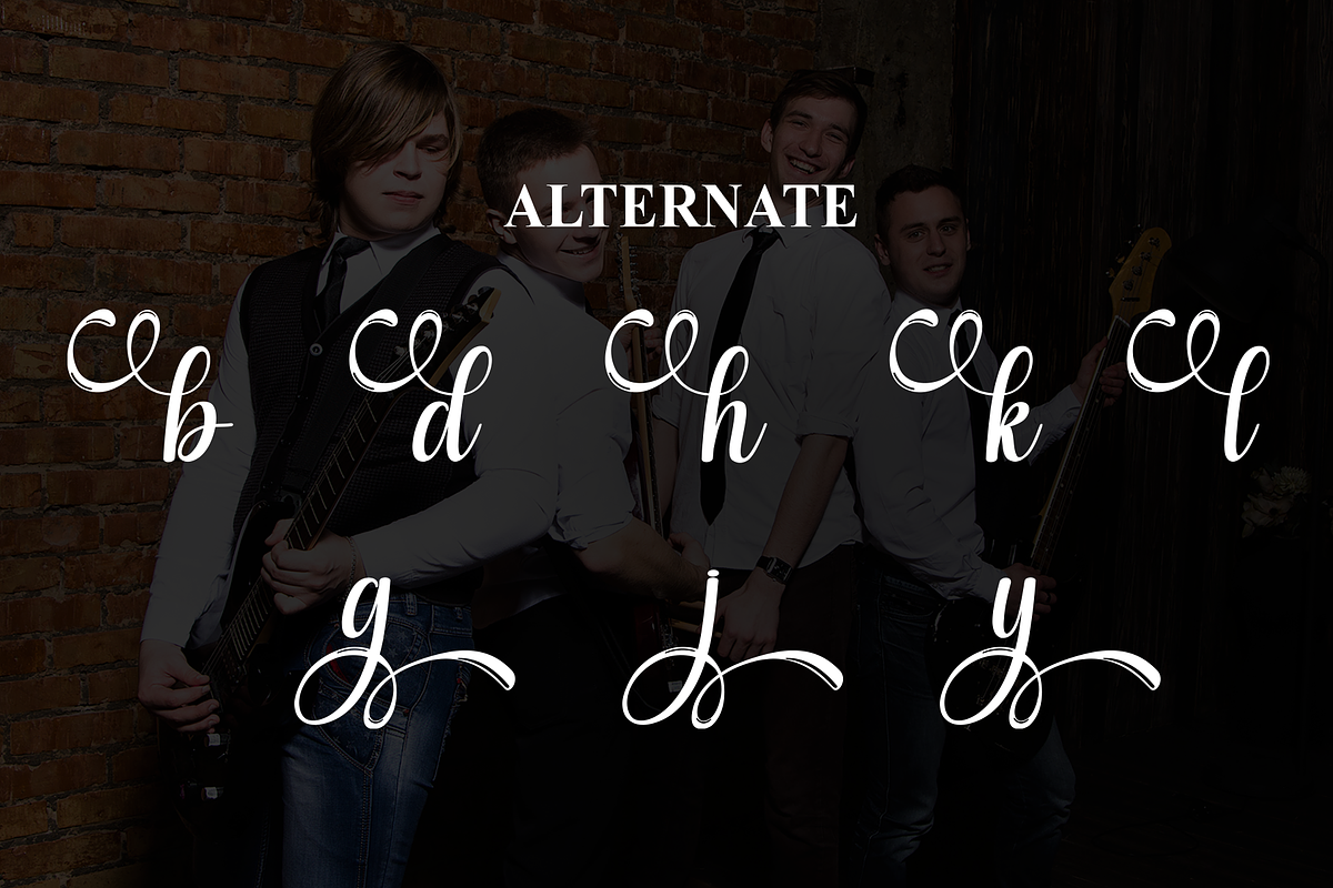 Boyband | Script Font, a Handwritten Font by Scratchones (Photo 8 of 9)