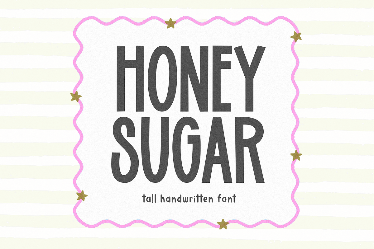 Honey Sugar | Cute Sans Font, a Sans Serif Font by KA Designs (Photo 1 of 14)