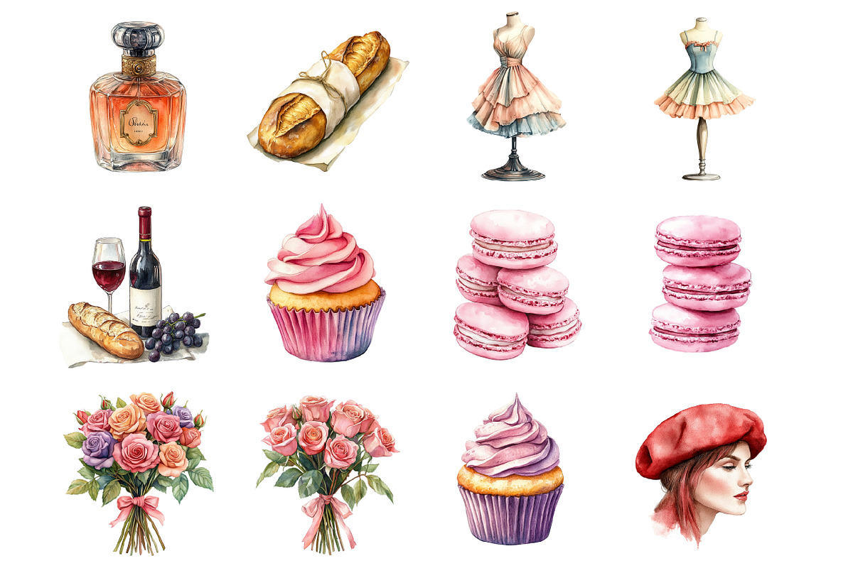 Paris Clipart, an Illustration by Design Market (Photo 2 of 3)