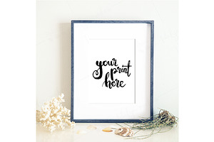 Styled black frame mockup - beach 4