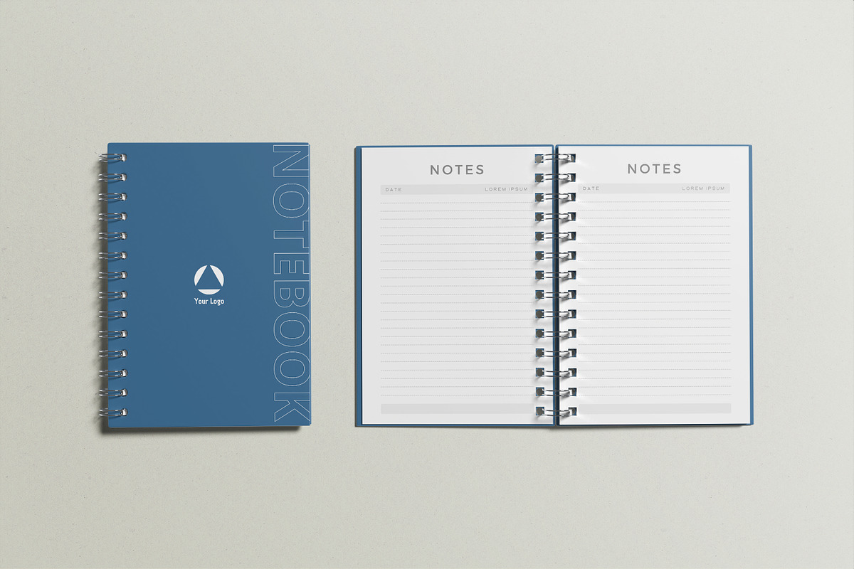 A5 Spiral Notebook Mockup, a Print Template by rahmatmoscae (Photo 8 of 12)
