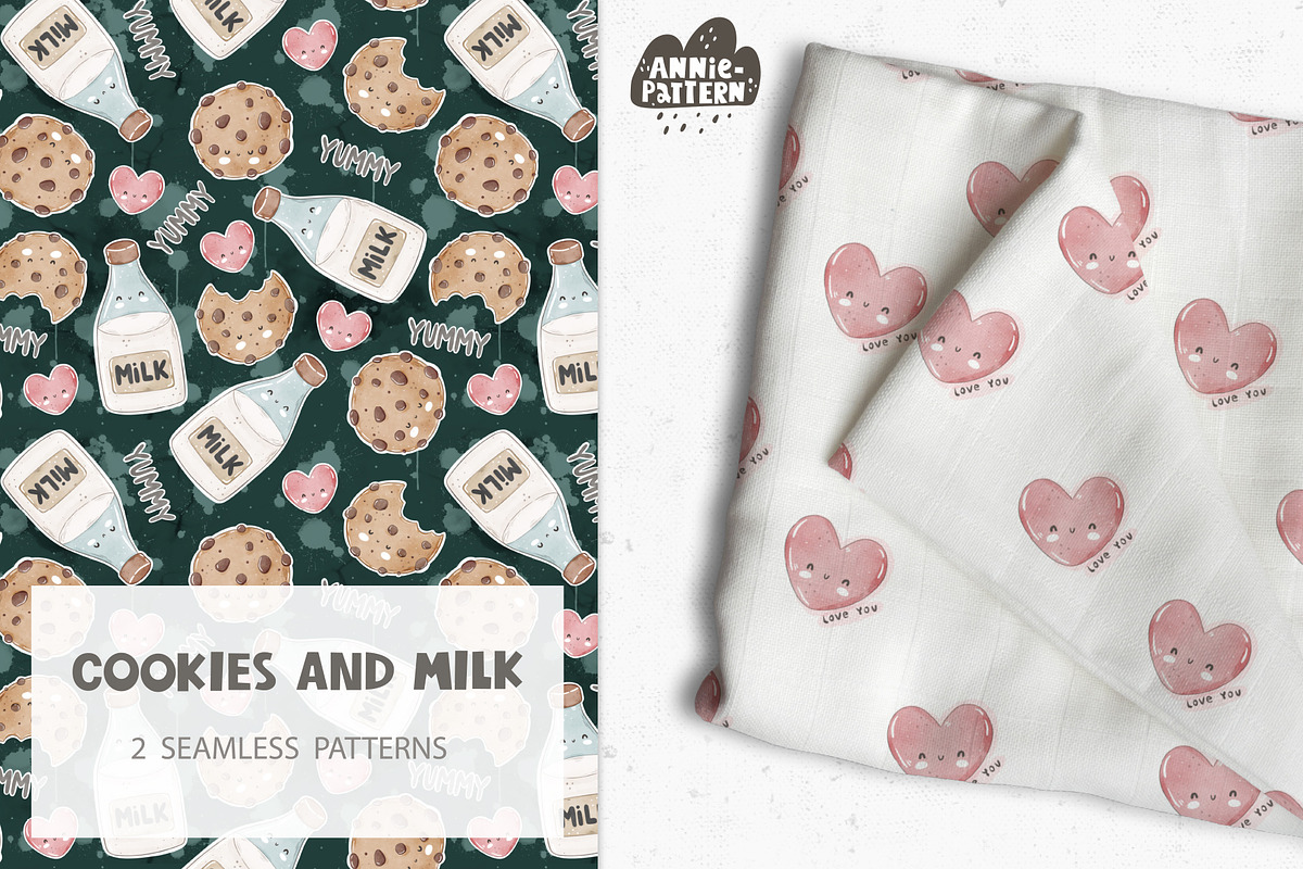 Cookies and Milk, a Pattern Graphic by AnnieArt (Photo 1 of 4)