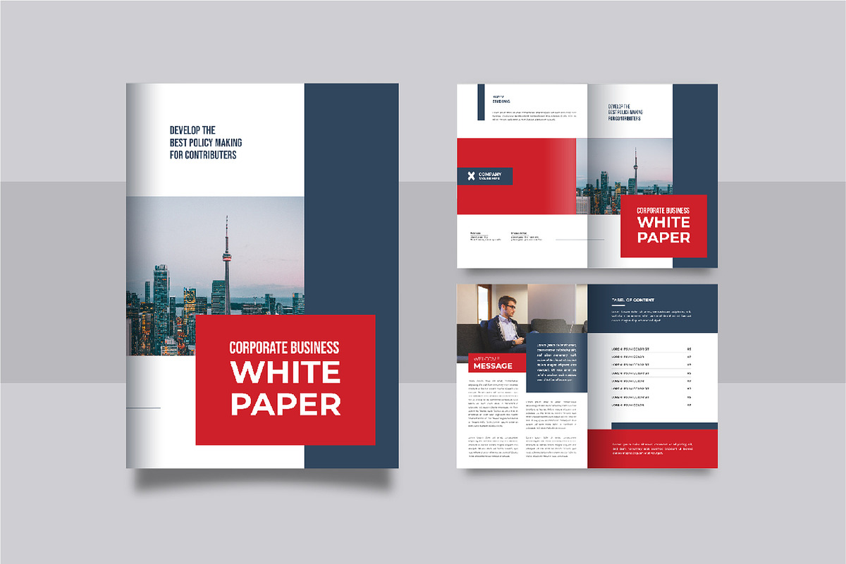 Company white paper design template, a Brochure Template by Pavel_design (Photo 1 of 9)