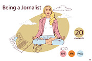 Being a journalist, a Person Illustration by Olillia (Thumbnail 5 of 12)
