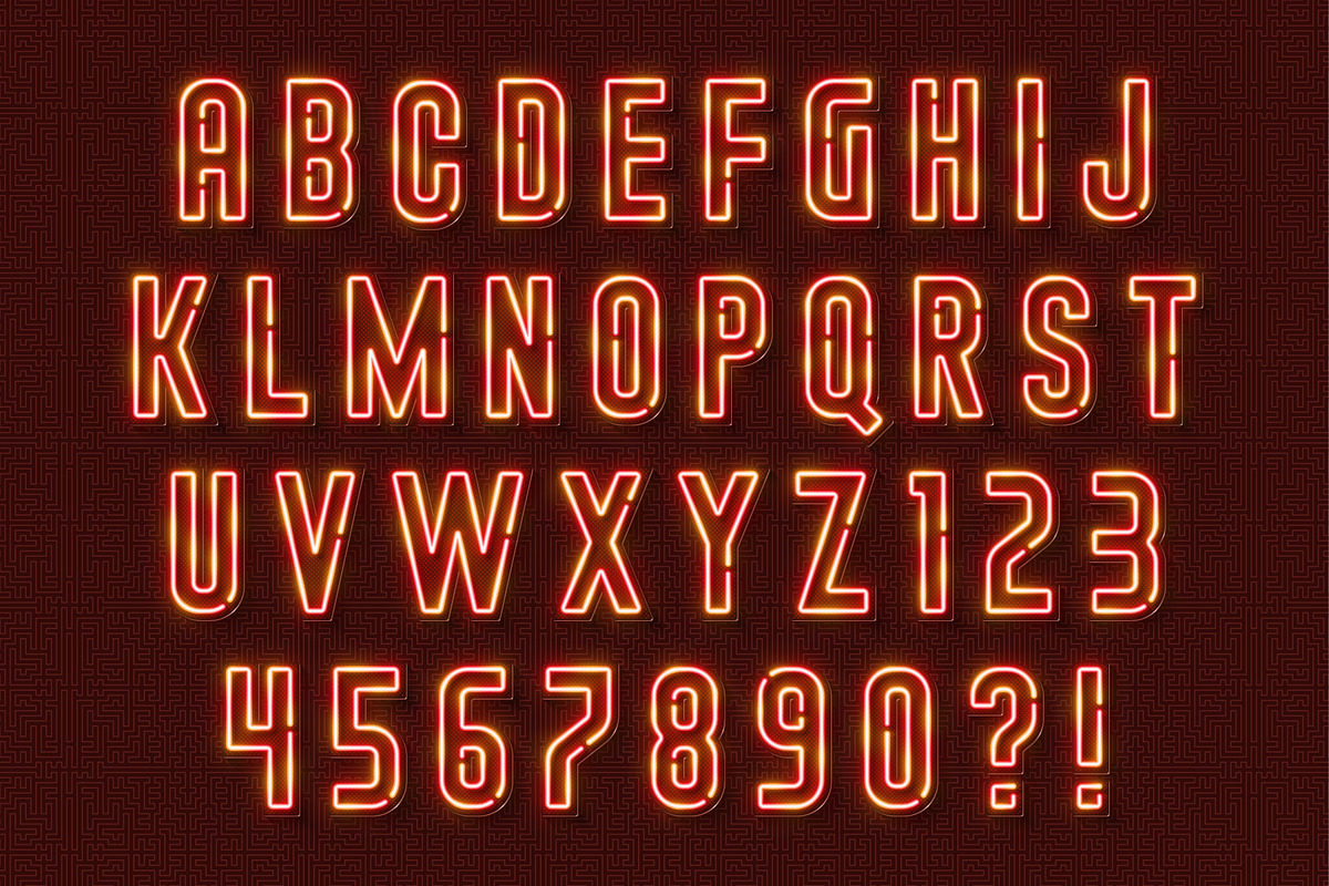 Retro light alphabet cabaret design, an Object Graphic by RevelStockart (Photo 4 of 8)