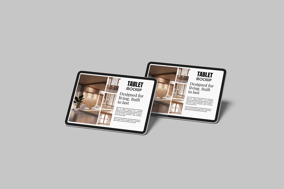 Tablet Potrait Landscape Mockup, a Device Mockup by rizalamora (Photo 11 of 11)