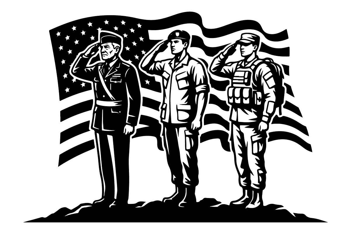 Military Brotherhood Patriot Flag, an Object Graphic by Gfx_Store (Photo 2 of 17)