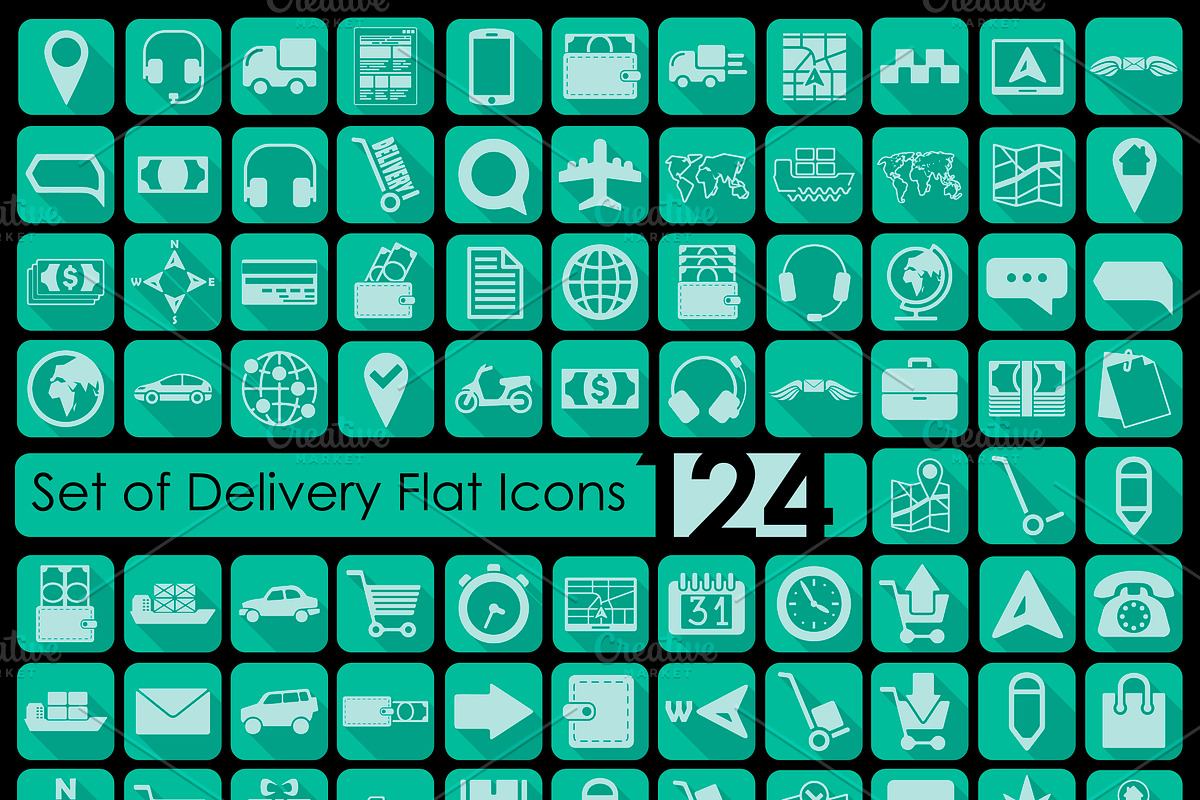 Set of delivery icons, an Icon by Palau