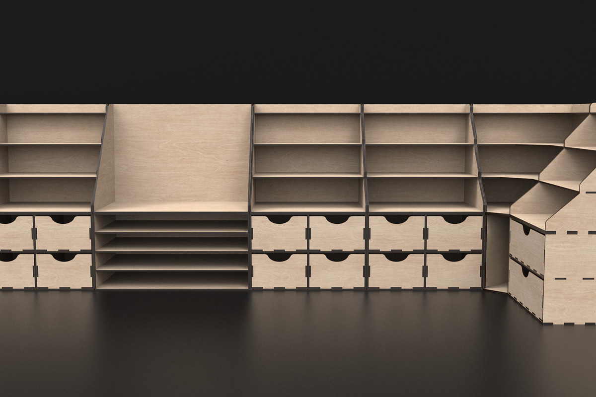Modular Workstation Desk Organizer, an Object Graphic by ThemeXDigital (Photo 7 of 9)