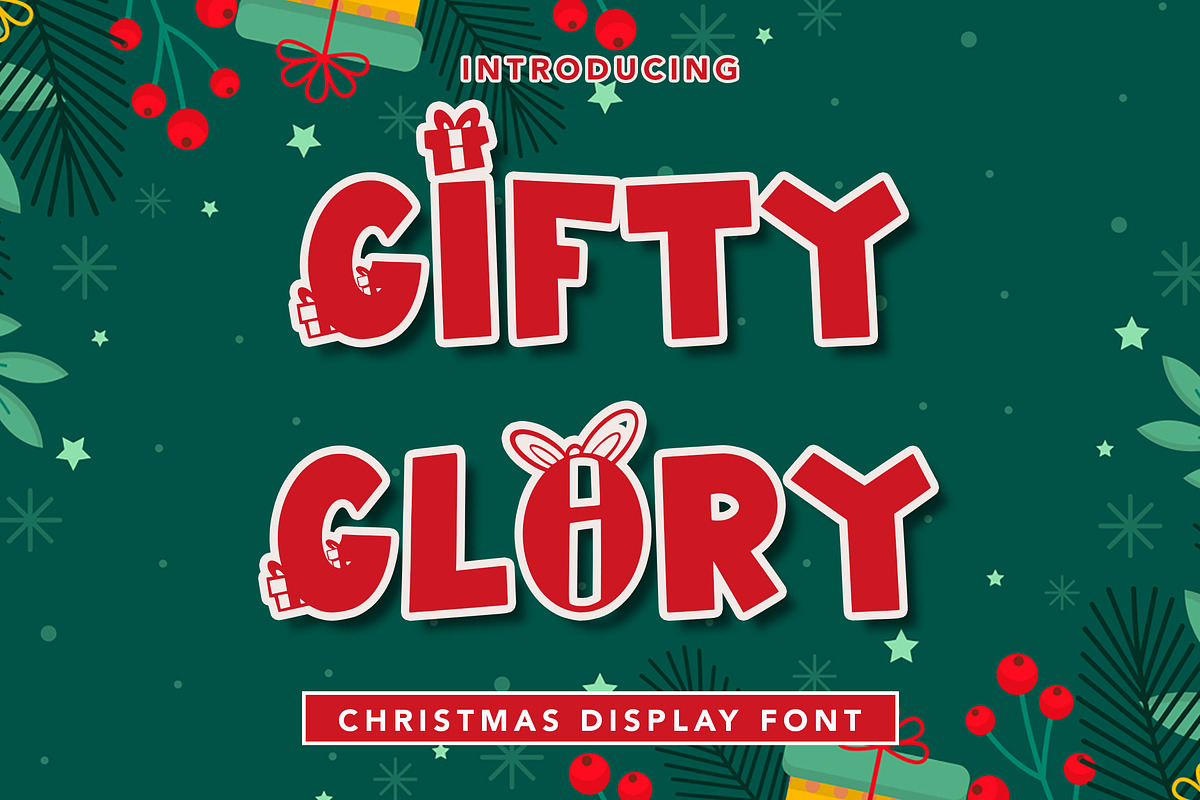 Gifty Glory, a Sans Serif Font by HATFSTUDIO (Photo 1 of 8)