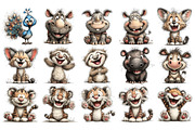 Quirky Safari Animals PNG, an Animal Illustration by Nicolle's Colorful Art (Thumbnail 5 of 6)