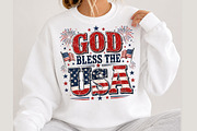 Coquette Striped God Bless the USA, a Seasonal Illustration by DreamCafeArt (Thumbnail 3 of 6)