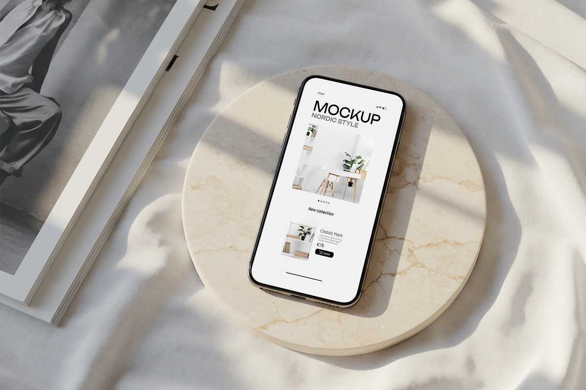 Aesthetic Elegant iPhone Mockup PSD, an iPhone Mockup by Julia Anderi - Studio (Photo 1 of 2)