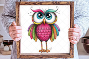 Whimsical Baby Snowy Owl Clipart, an Illustration by SinaCreation (Thumbnail 6 of 7)