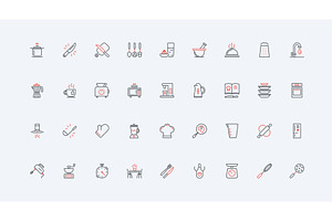 Cooking tools electrical icons, a Food Illustration by Lemberg Vector