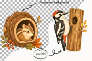 Autumn Woodland Animals Fall Clipart, an Animal Illustration by SugarCloudStudioArt (Thumbnail 2 of 6)