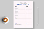 Weekly Weight Tracker for Fitness, a Stationery Template by ContestDesign (Thumbnail 1 of 3)