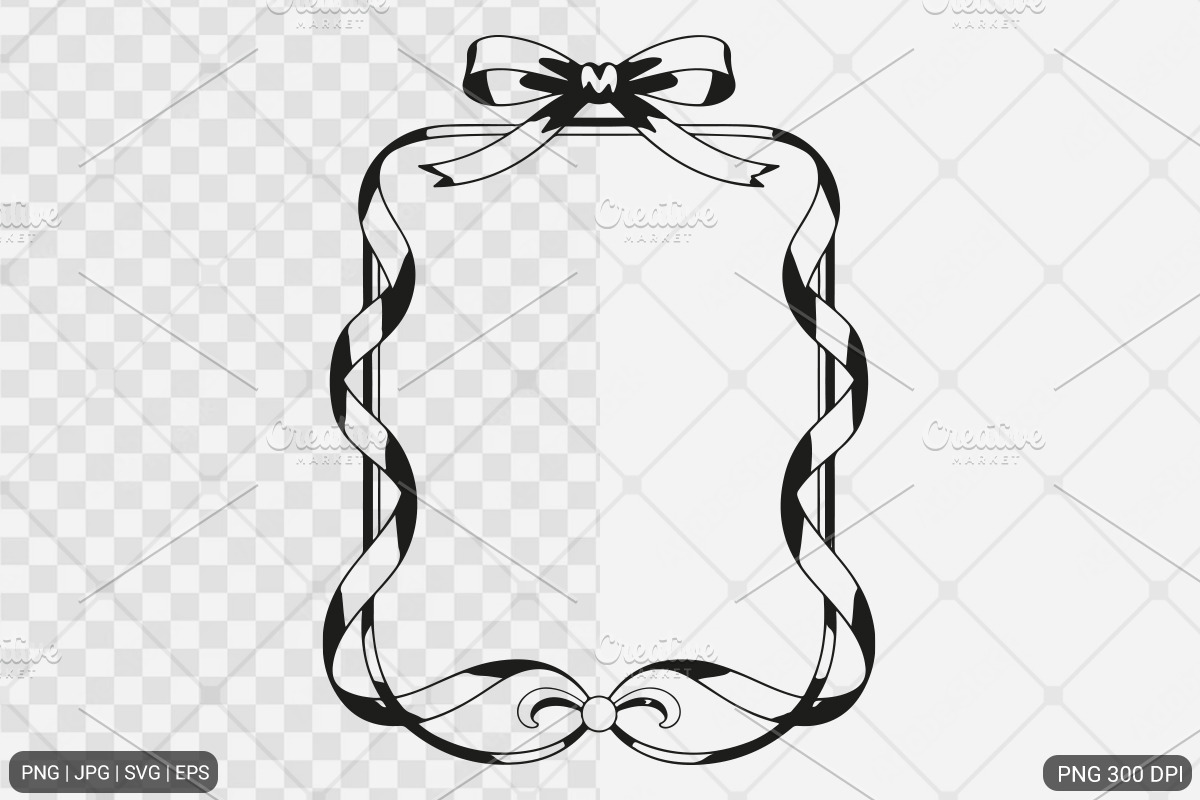 Bow Frame SVG PNG Bundle, an Illustration by Actual Pixel (Photo 12 of 19)