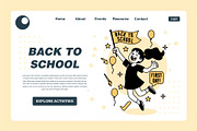 Set of cartoon kids back to school, a Finance Illustration by frog.ground (Thumbnail 1 of 2)