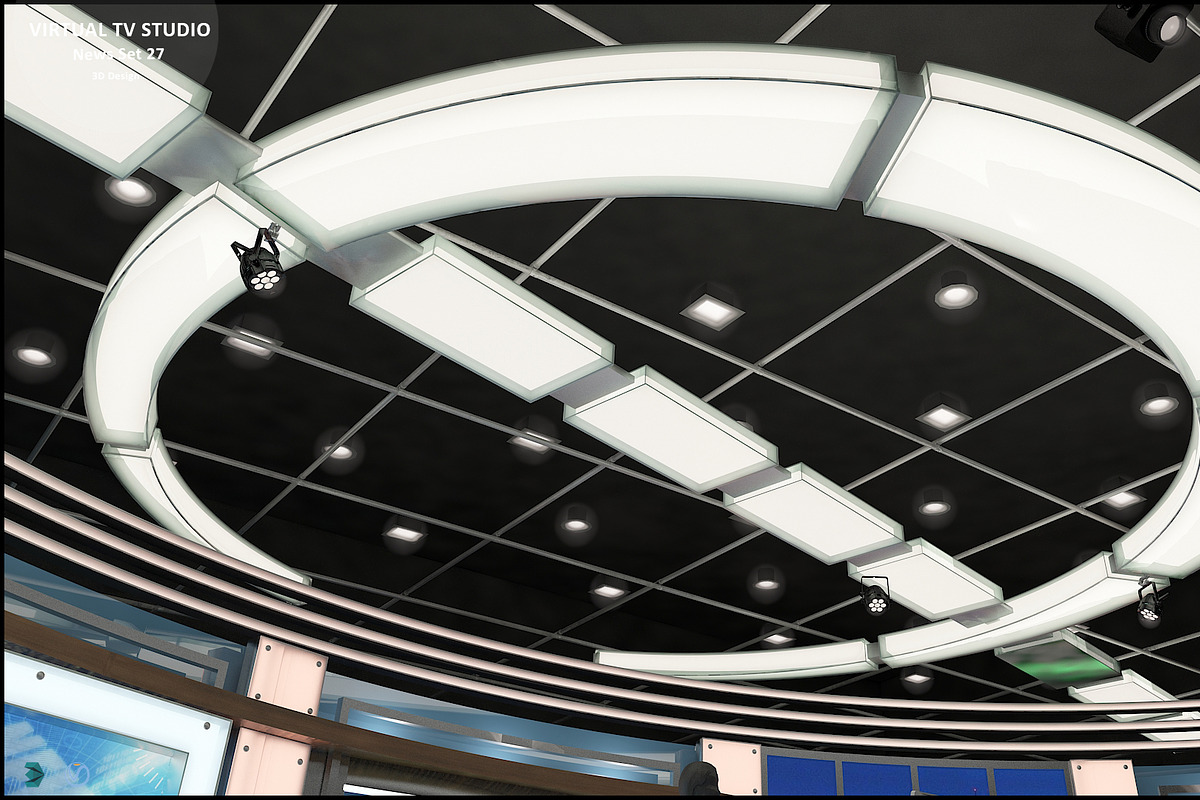 Virtual TV Studio News Set 27, an Architecture 3D Model by akerStudio (Photo 38 of 49)