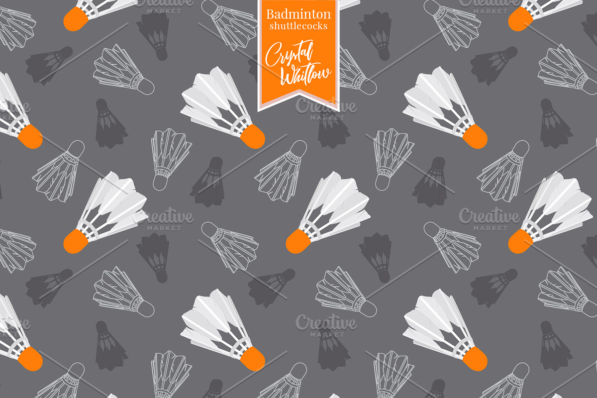 Shuttlecock Pattern & Clip Art, a Pattern Graphic by Preyer Design (Photo 8 of 8)