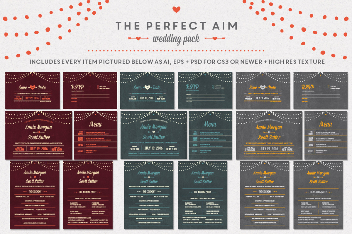 Perfect Aim Wedding Pack, an Invitation Template by Every Tuesday (Photo 5 of 5)