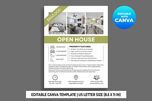 Open House Flyer Canva Template, a Flyer Template by M9 Design