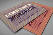 Retro Birthday Invitation 1, a Card Template by Cruzine (Thumbnail 4 of 4)