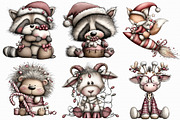 Whimsical Christmas Animal 21 PNG, an Animal Illustration by Libby Wishes (Thumbnail 2 of 7)