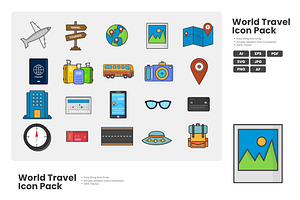 World Travel Icon Pack, a Duotone Icon by erifqizeicon