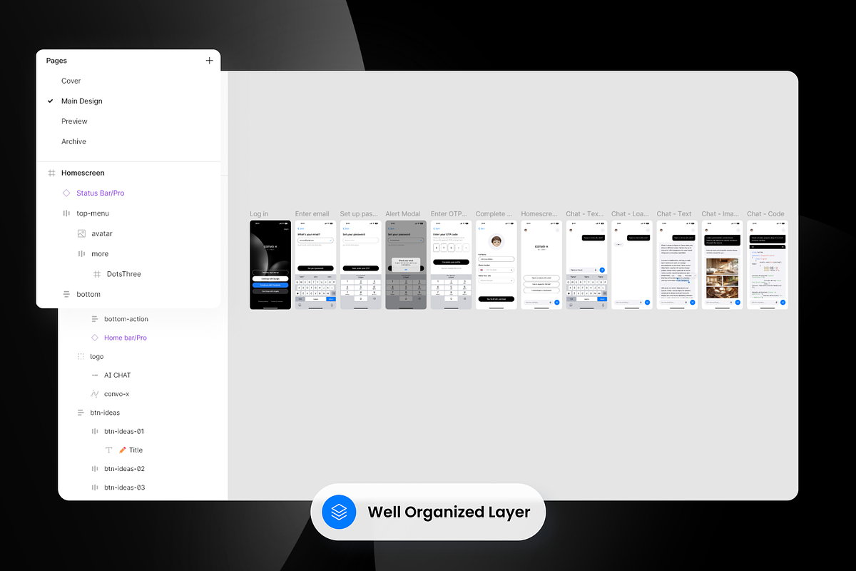 Convo - AI Chat Mobile App, an App Template by SLAB! Design (Photo 2 of 5)