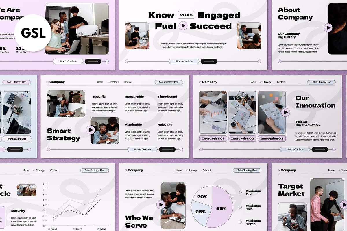 Sales Strategy Plan Google Slide, a Presentation Template by graphicook (Photo 1 of 5)