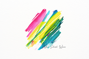 Vibrant Brush Strokes Clipart, an Object Illustration by New-School-Wave (Thumbnail 4 of 5)