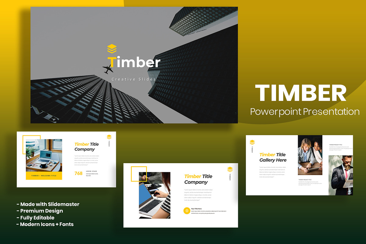 Timber - Powerpoint Template, a Presentation Template by AQR Studio