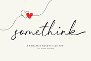 Somethink - A Handwritten Font, a Handwritten Font by Ainun Jinan (Thumbnail 1 of 10)