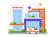 10 Hospital Building Illustration, a Healthcare Illustration by denayunebgt (Thumbnail 4 of 4)
